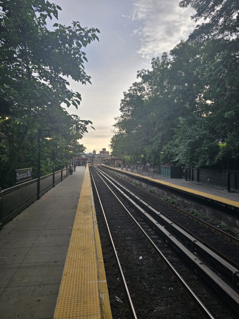 1 Train NYC route map near Dyckman Street