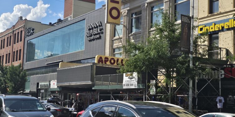 Apollo Theater marquee on 125th Street in Harlem New York City