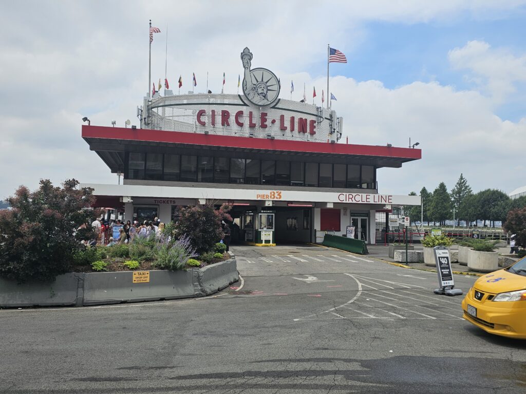 Circle Line Sightseeing Cruises Pier 83 entrance sign Manhattan NYC