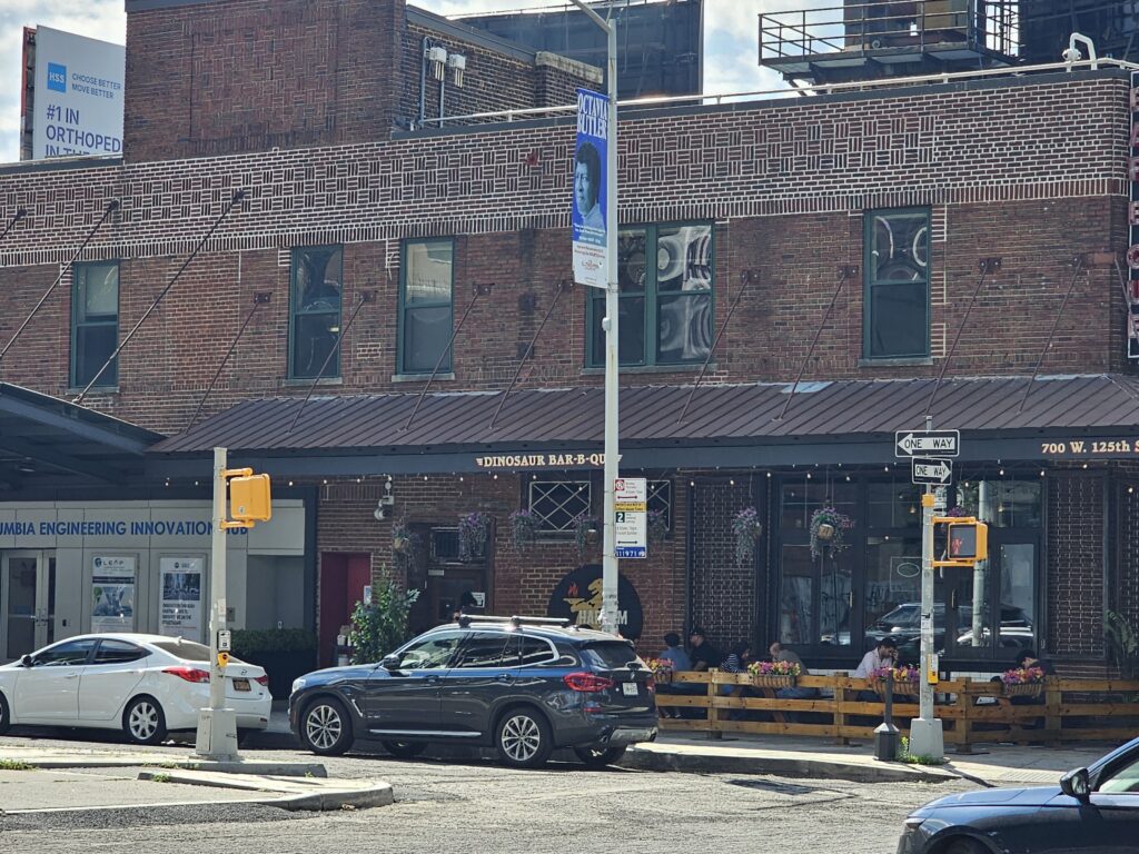 Dinosaur Bar-B-Que Harlem outdoor patio at 700 West 125th Street NYC