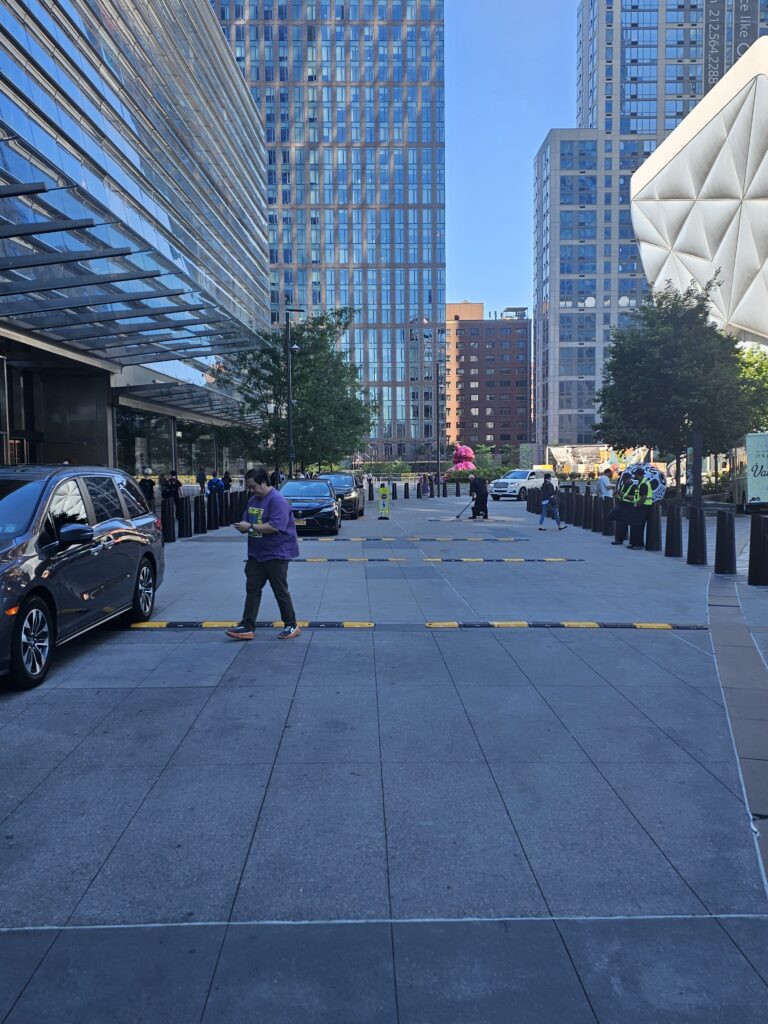 Hudson Yards public plaza outside Edge NYC observation deck