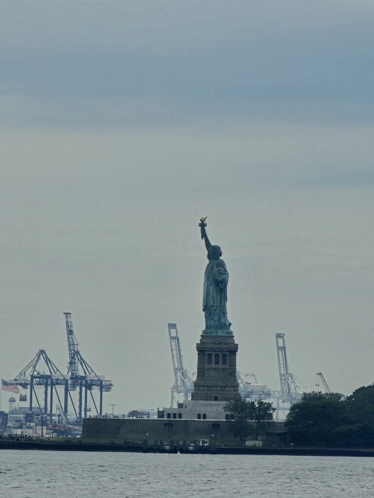Statue of Liberty viewed from ferry on Upper New York Bay New York