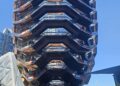 The Vessel Hudson Yards NYC — 150-foot copper-clad honeycomb staircase sculpture with international flags 2026