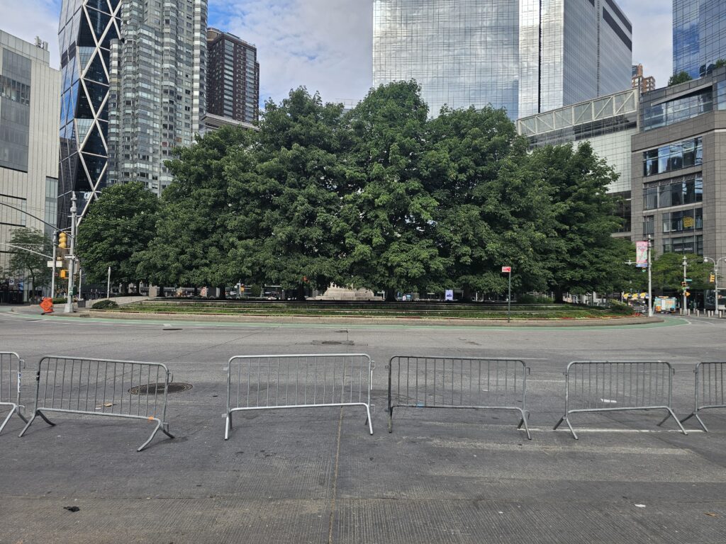 USS Maine National Monument at Columbus Circle entrance to Central Park