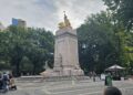 USS Maine National Monument marble pedestal and gilded bronze sculpture Columbus Circle NYC