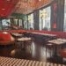 Interior dining room of Brasserie Cognac Américain near Bryant Park in New York City