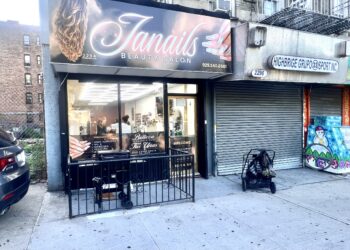 Janails Beauty Salon storefront exterior in Washington Heights NYC — set this in WordPress Media Library