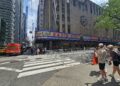 Radio City Music Hall marquee and Art Deco building facade in New York City
