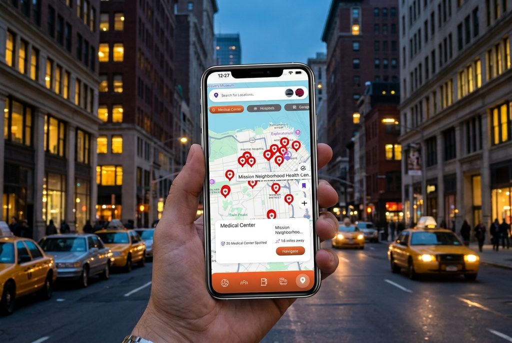 Chillnpark parking app screenshot showing someone searching for parking on a New York City street