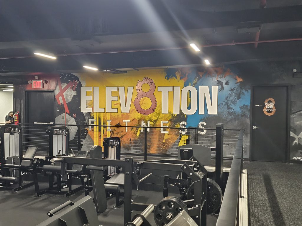 Elev8tion Fitness Bronx gym floor with strength training equipment