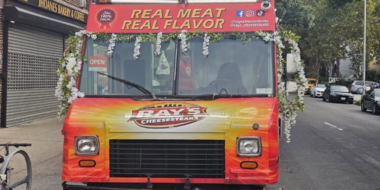 Ray's Cheesesteaks halal food truck in Astoria Queens