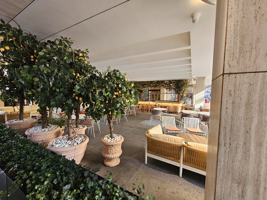 Giulietta NYC outdoor dining area near East 45th Street