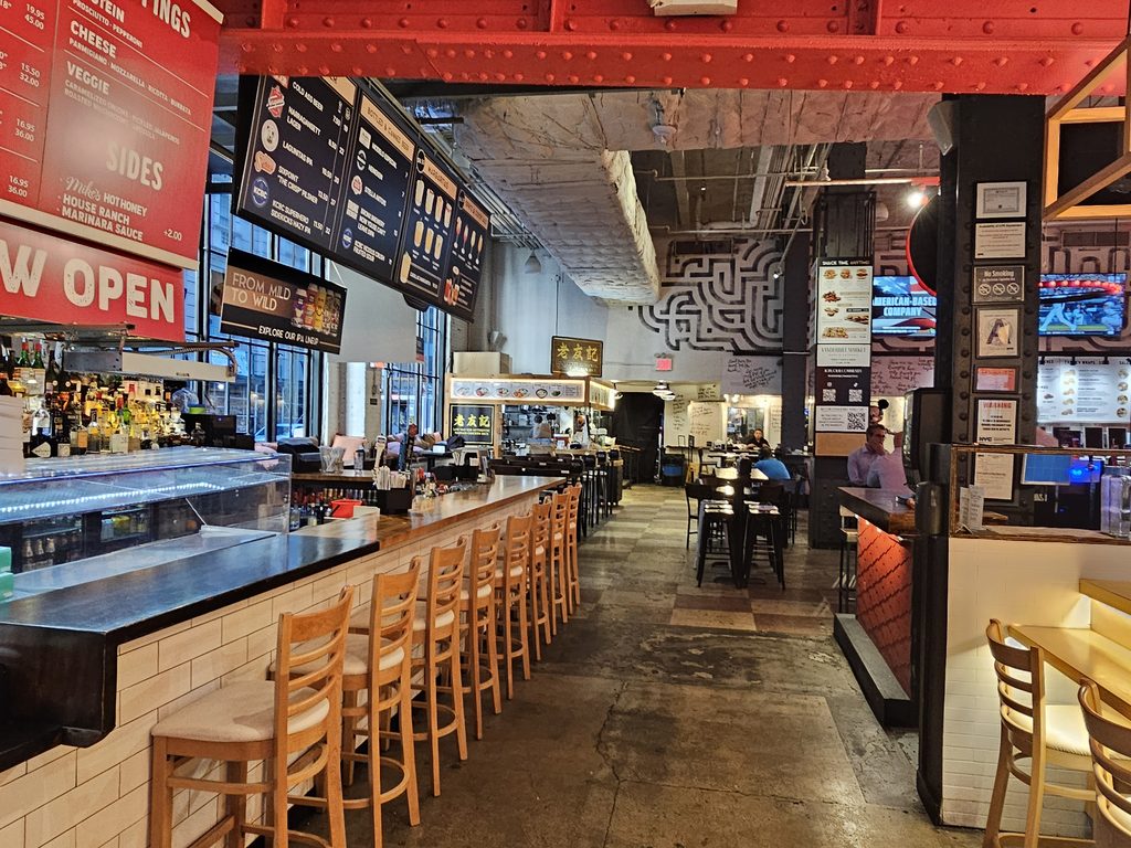 Vanderbilt Market NYC interior food hall with dining counters near Grand Central