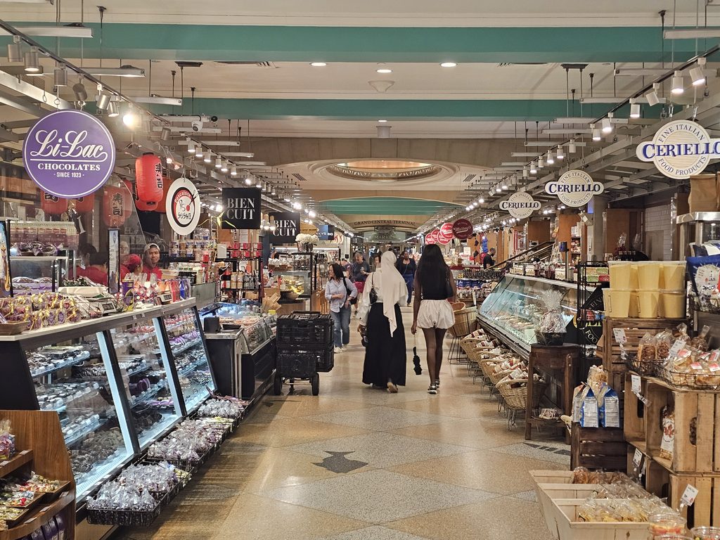 Grand Central Market NYC gourmet food corridor