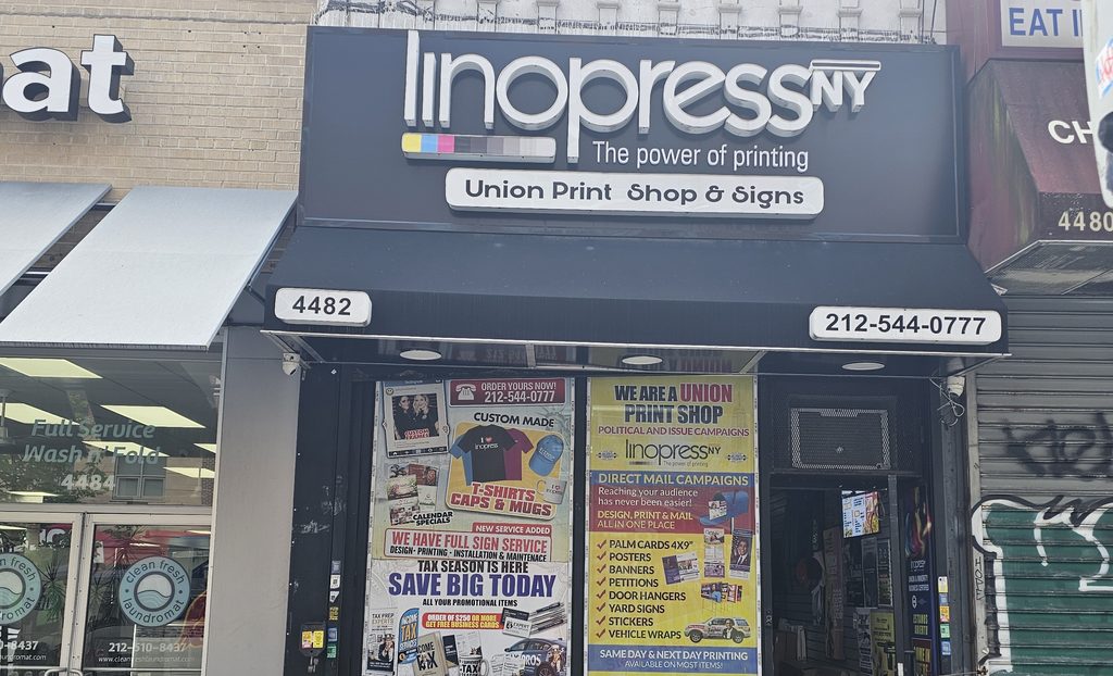 La ubicación de Lino Press NY sobre Broadway