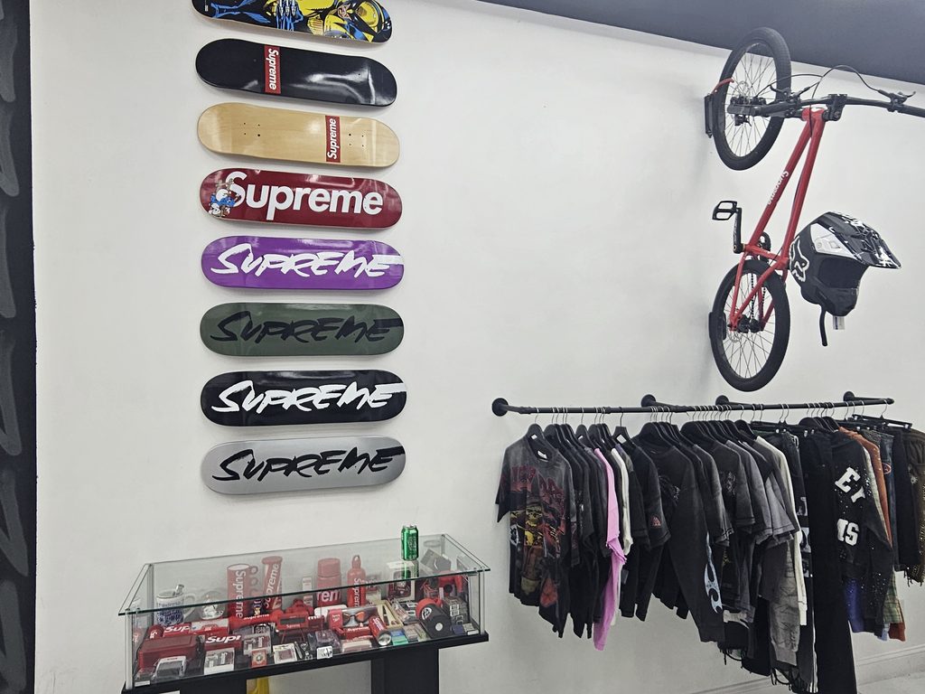 Supreme display and apparel area