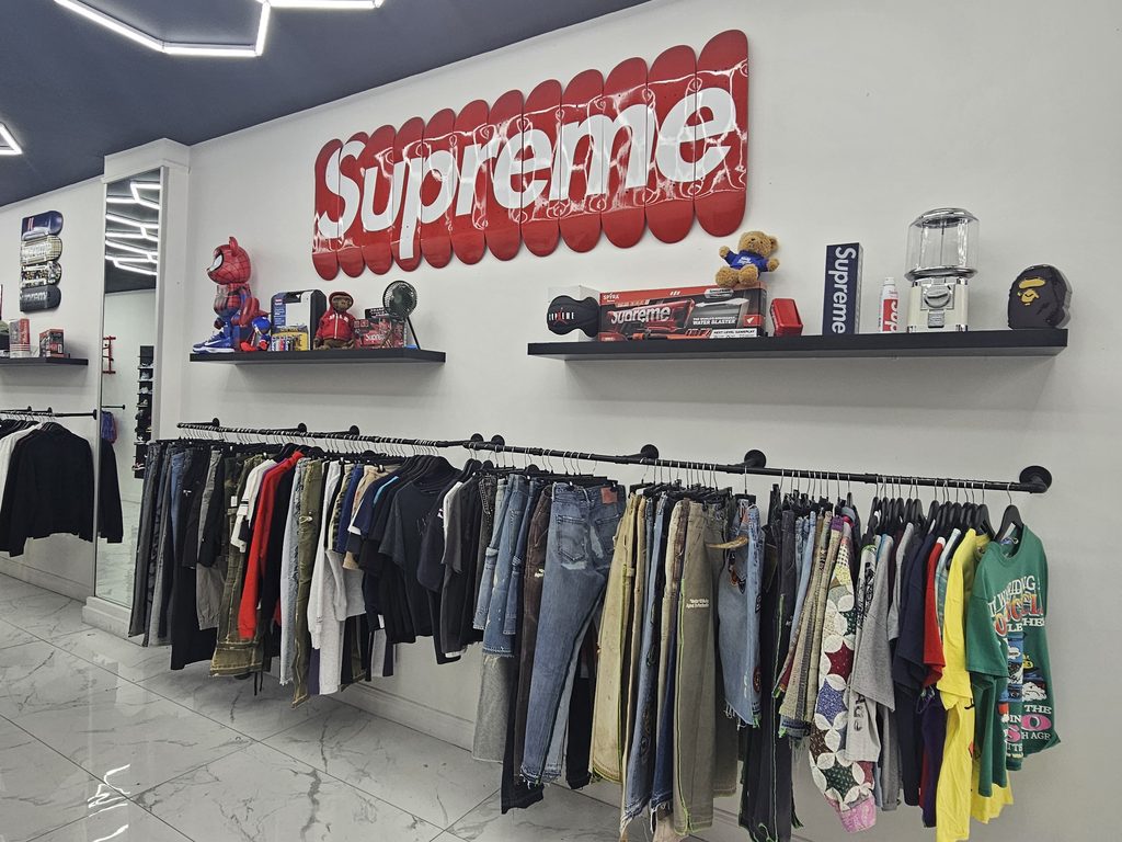Streetwear and apparel display