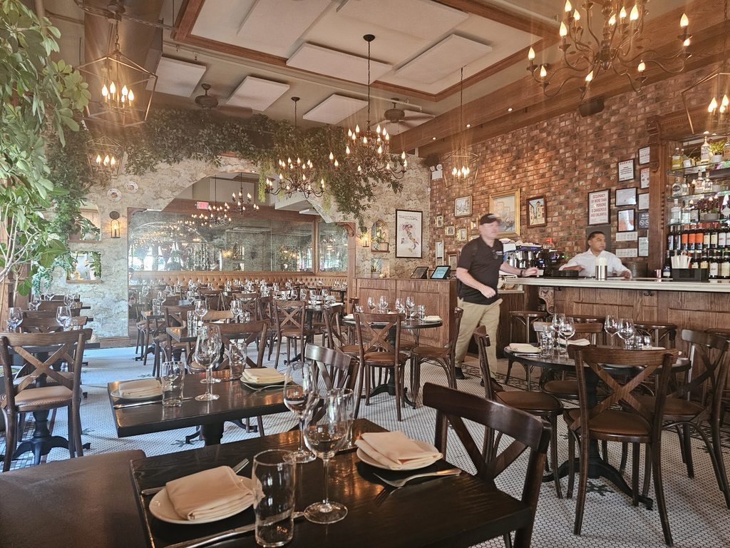 Cozy booth seating adds to the restaurant’s intimate feel.