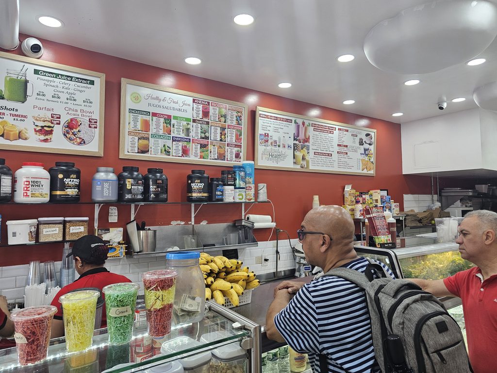 Interior and counter area at DisFruta Juice Bar NYC