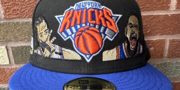 The Vintage NYC custom embroidered New York Knicks fitted hat by @thehatgoat