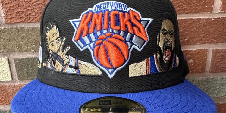 The Vintage NYC custom embroidered New York Knicks fitted hat by @thehatgoat