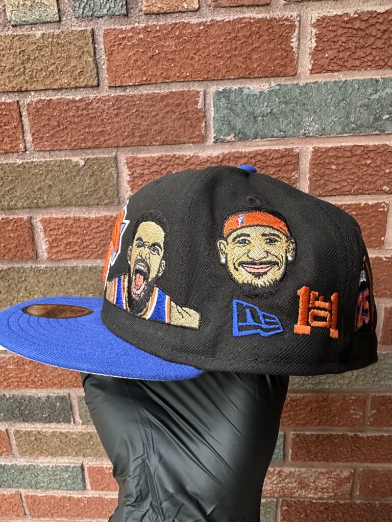 Rear-side view of a The Vintage NYC custom embroidered sports hat